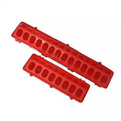 Rood Plastic Flip Top Chicken Feeder 28 Gaten voor Chick Bird Parrot